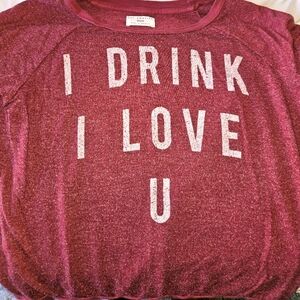 Sol Angeles I DRINK I LOVE U Sweatshirt 🍸🩷
